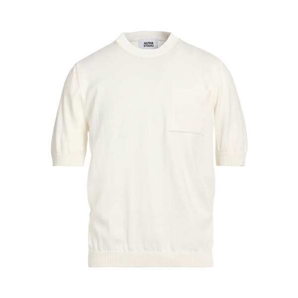 【貨物輸送無料】 アルファス テューディオ メンズ 編み物\u0026プルオーバー アウター Sweaters White