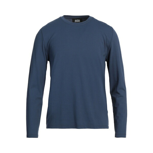 【送料無料】 アルファス テューディオ メンズ Tシャツ トップス T-shirts Blue｜asty 23,100円