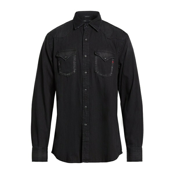 【貨物輸送無料】 リプレー メンズ プルオーバー トップス Denim shirts Black