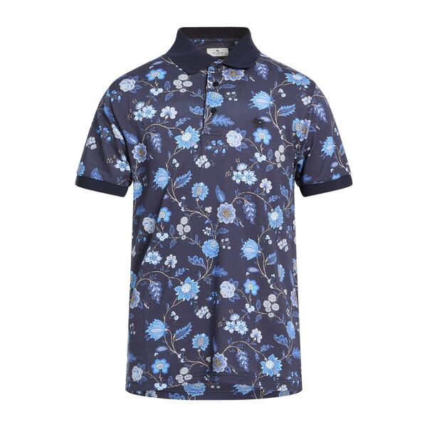 【貨物輸送無料】 エトロ メンズ プルオーバー トップス Polo shirts Blue