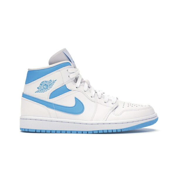 Jordan ジョーダン レディース スニーカー 【Jordan 1 Mid UNC (Women's)】 サイズ US_9.5(26.5cm) White/Dark Powder Blue-White|asty