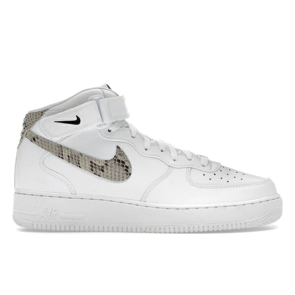 Nike ナイキ レディース スニーカー 【Nike Air Force 1 '07 Mid White Snake Swoosh (Women's)】 サイズ US_9.5(26.5cm) White/Black/Sanddrift｜asty