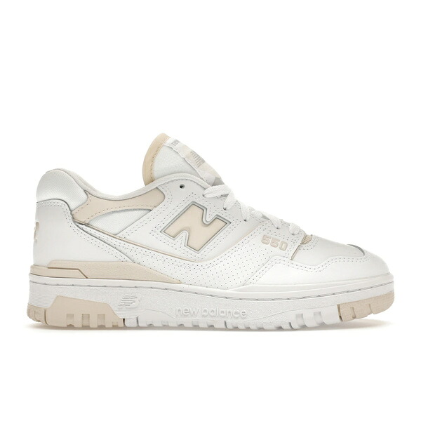 New Balance ニュー平衡にする レディース スニーカー  【New Balance 550 White Linen (Women\u0027s)】  大きさ US_9.5(26.5糎) White/Linen