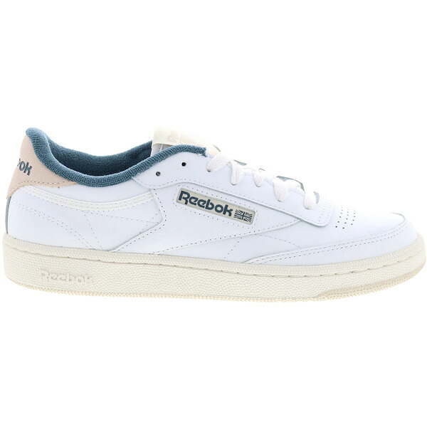 Reebok リーボック レディース スニーカー  【Reebok Club C 85 White Hoops Blue (Women\u0027s)】  大きさ US_9(26.0糎) White/Hoops Blue/Stucco