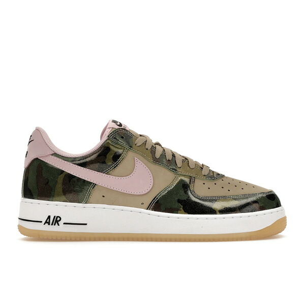 Nike ナイキ メンズ スニーカー  【Nike Air Force 1 Low \u002707 LV8 Patent Camo Pink】  大いさ US_8.5(26.5糎) Multi-Color/Khaki/Pink/White