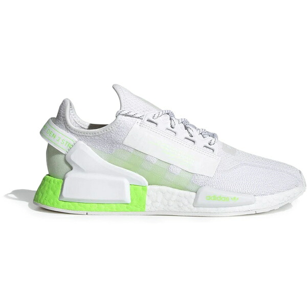 adidas アディダス メンズ スニーカー  【adidas NMD R1 V2 White Signal Green】  大きさ US_M_4 Footwear White/Signal Green/Footwear White