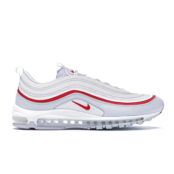 Nike ナイキ メンズ スニーカー  【Nike Air Max 97 White Pure Platinum University Red】  大きさ US_9(27.0珊) Pure Platinum/University Red-White