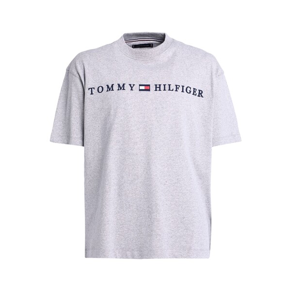 【送料無料】 トミー ヒルフィガー メンズ Tシャツ トップス T-shirts Grey｜asty