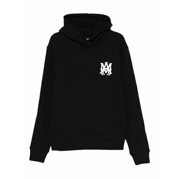 アミリ メンズ パーカー・スウェットシャツ アウター Ma core logo-print hoodie Black