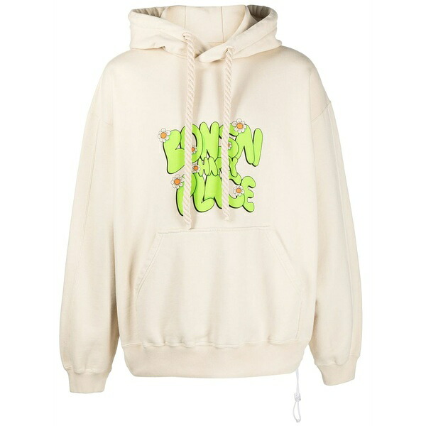 ボンサイ メンズ パーカー・スウェットシャツ アウター Logo-print cotton hoodie Neutrals