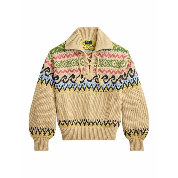 ラルフローレン レディース 編み物\u0026プルオーバー アウター Lace-up sweater Neutrals