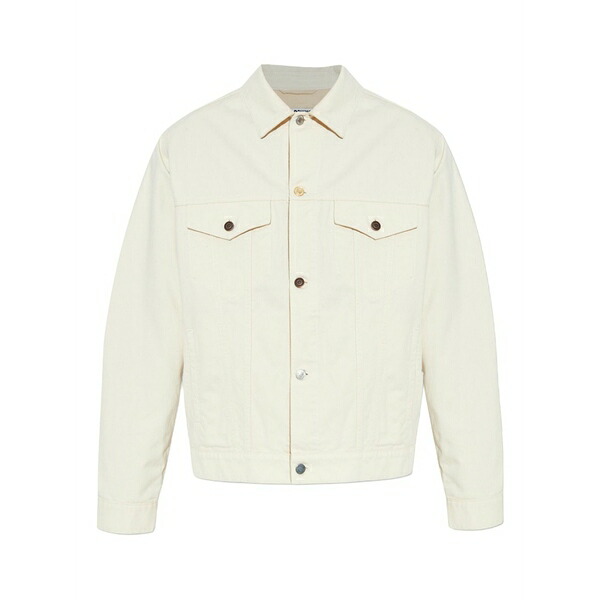 モスキーノ メンズ ジャケット＆ブルゾン アウター Button-fastening flap-pocket jacket Neutrals｜asty 103,900円
