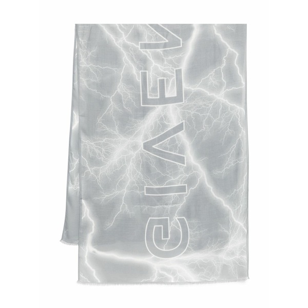 ジバンシー メンズ えり巻き・袈裟・えり巻き 付属物 Logo-print scarf Grey
