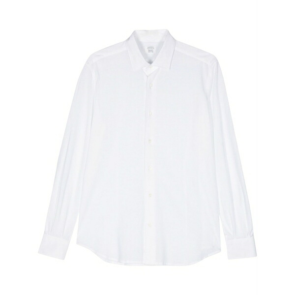 マッザレッリ メンズ シャツ トップス Tonal stitching cotton shirt White