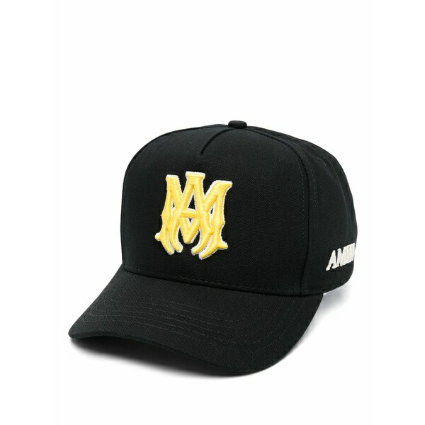 アミリ メンズ かぶり笠 添え物 Ma outline canvas cap Black