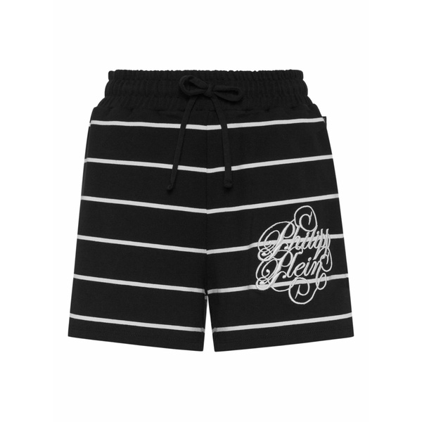 フィリッププレイン レディース カジュアルパンツ ボトムス Striped shorts Black｜asty