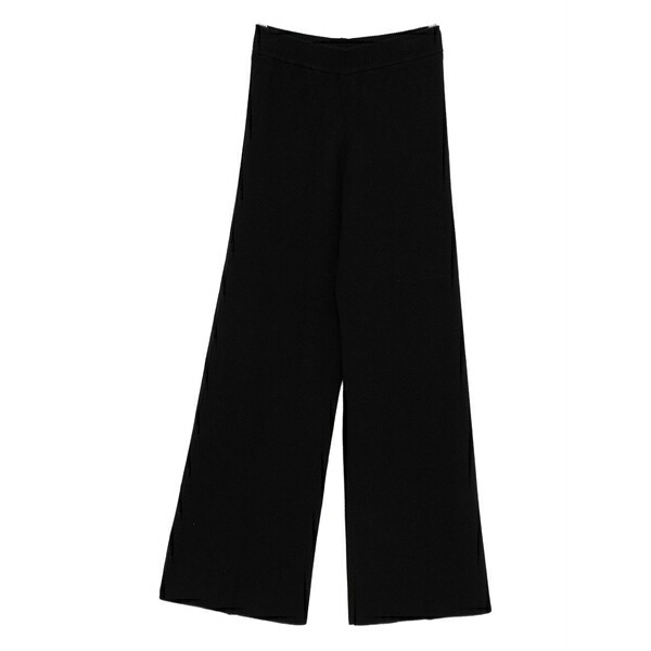 ツイン仕掛ける レディース 心地好いズボン下 ボトムス Knitted trousers Black