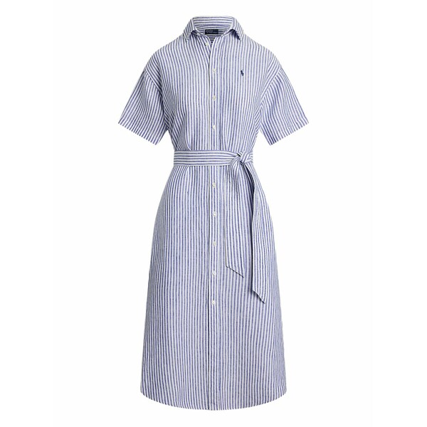 ラルフローレン レディース 衣裳 トップス Linen short sleeve dress Blue