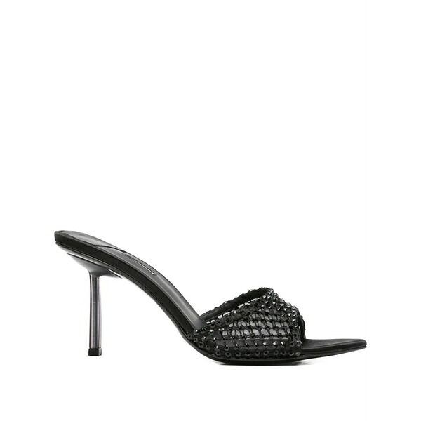 ル シラ レディース サンダル シューズ 80粍 crystal-embellished pointed-toe heeled sandals Black