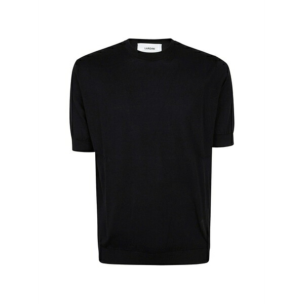 ラルディーニ メンズ 編み物\u0026ティーシャツ アウター Short-sleeve knitted t-shirt Black