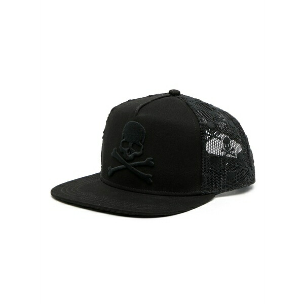 フィリップ飾り気のない メンズ 鳥打ち帽 付属物 Skull \u0026 bones baseball cap  Black