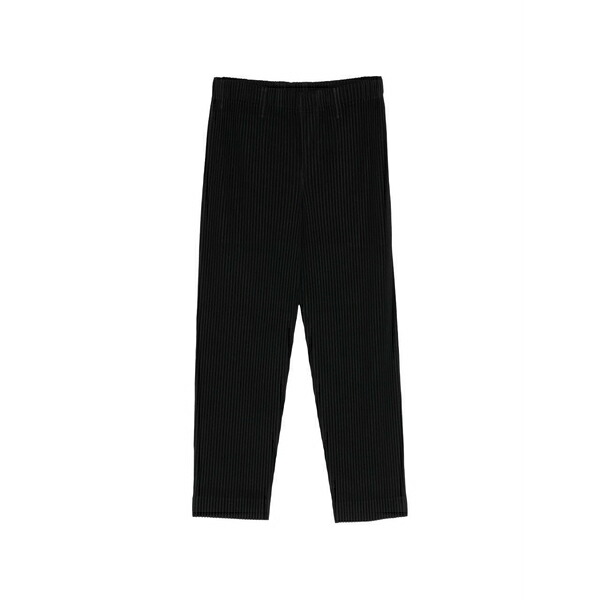 イッセイミヤケ メンズ 心地よいズボン下 ボトムス Pleated trousers Black