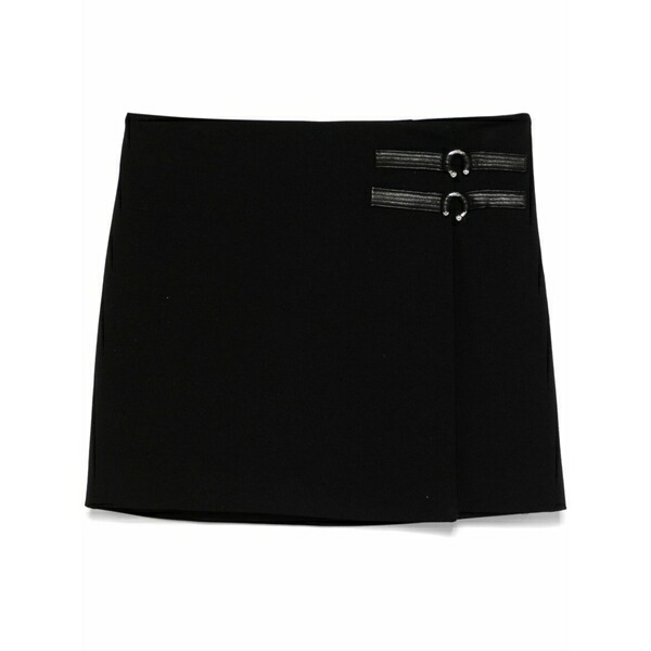シアラフェラーニ レディース スコート ボトムス Wrap mini skirt Black
