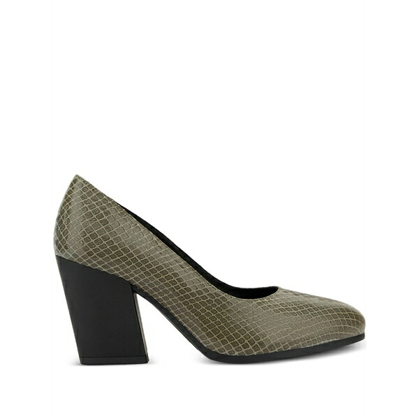 ホー火器 レディース パンプス シューズ Leather pumps Green
