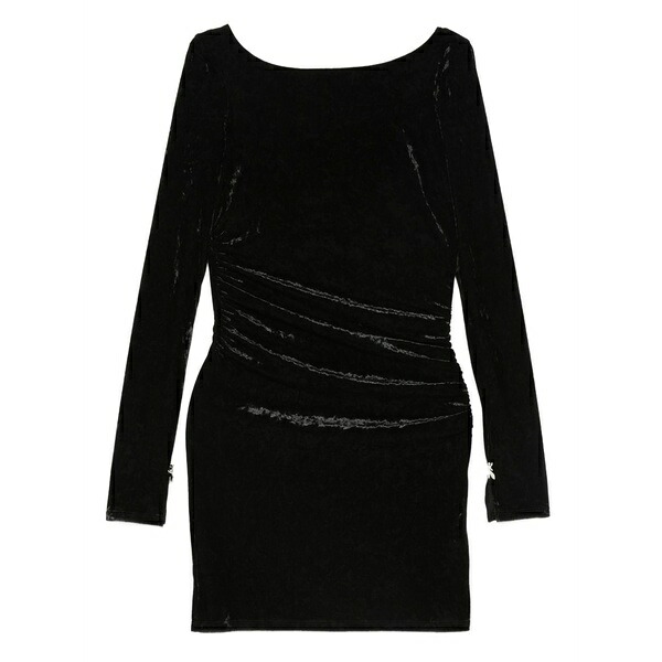パトリツィア ペペ レディース 衣裳 トップス Ruched mini dress Black