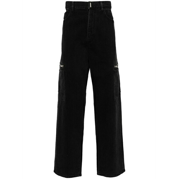 ジバンシー メンズ デニムパンツ ボトムス Logo-print straight-leg jeans Black｜asty 120,400円