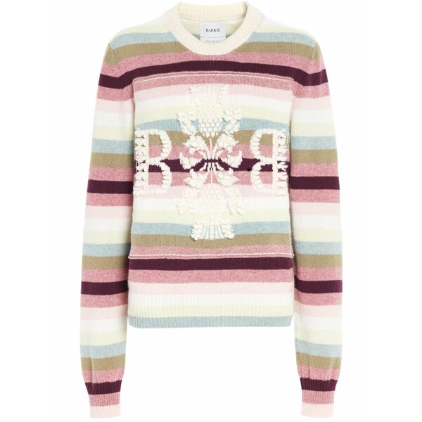 バリー レディース 編み物\u0026スウェーター アウター 3d-logo cashmere sweater Pink
