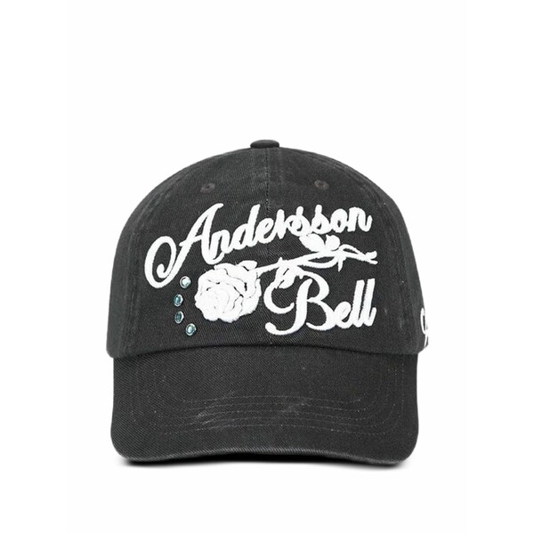 アンダーソン 呼びりん レディース 鳥打ち帽 付属物 Logo-detail baseball cap Black
