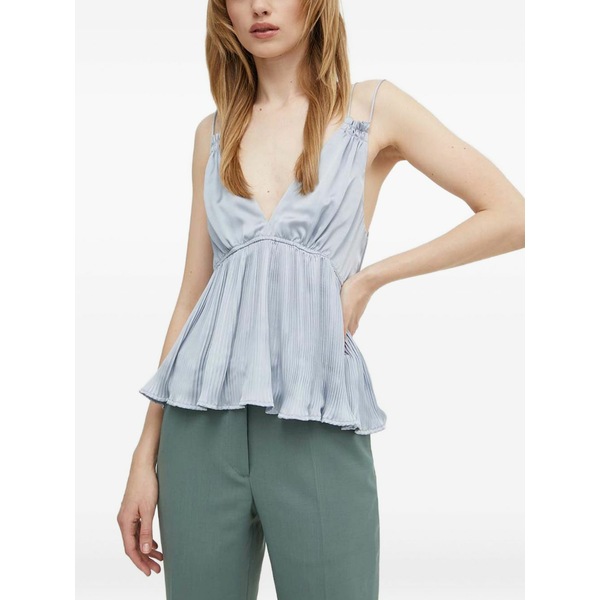 ルサム レディース カットソー トップス Pleated top Blue