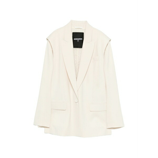 パトリツィア ペペ レディース 上衣＆上衣 アウター Oversized lace-back blazer Neutrals