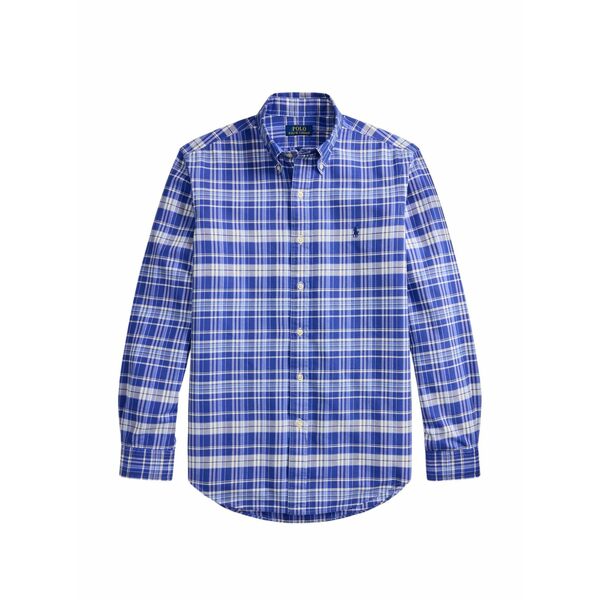 ラルフローレン メンズ シャツ トップス Plaid oxford shirt Blue|asty