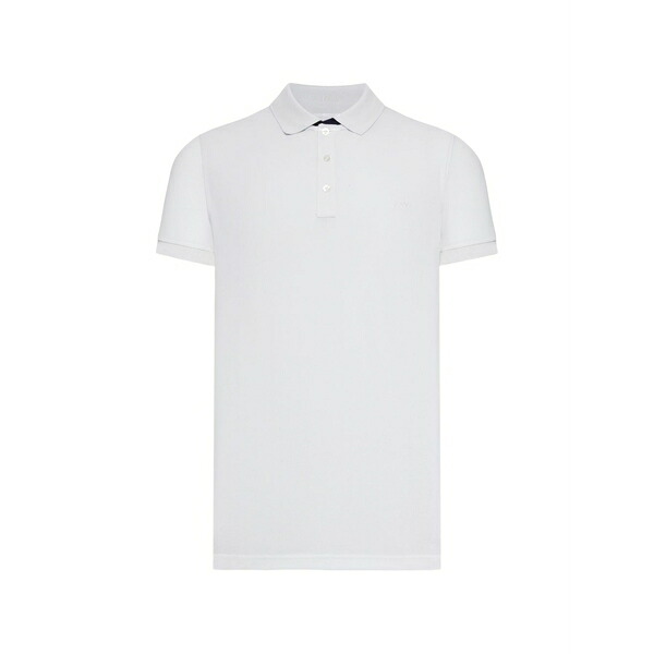 フェイ メンズ スポーツシャツ トップス Cotton polo shirt White