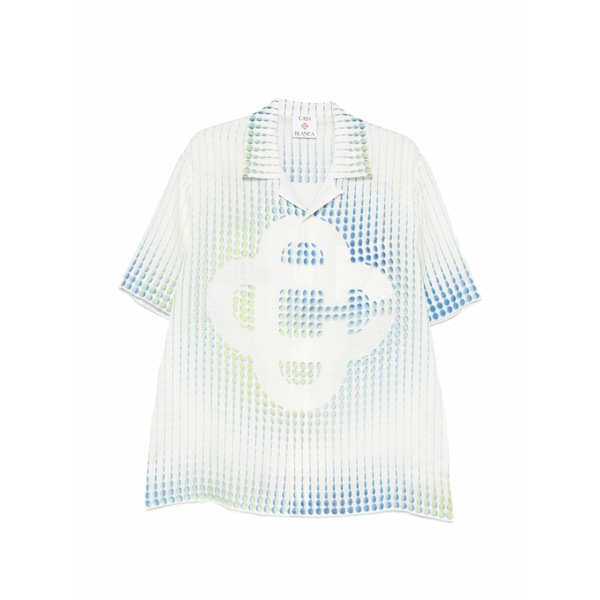 カサブランカ メンズ プルオーバー トップス X martin naumann dots cuban-collar graphic shirt White