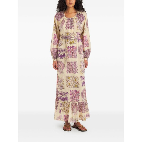 アンティックバティック レディース 衣裳 トップス Jane paisley-print maxi dress Purple
