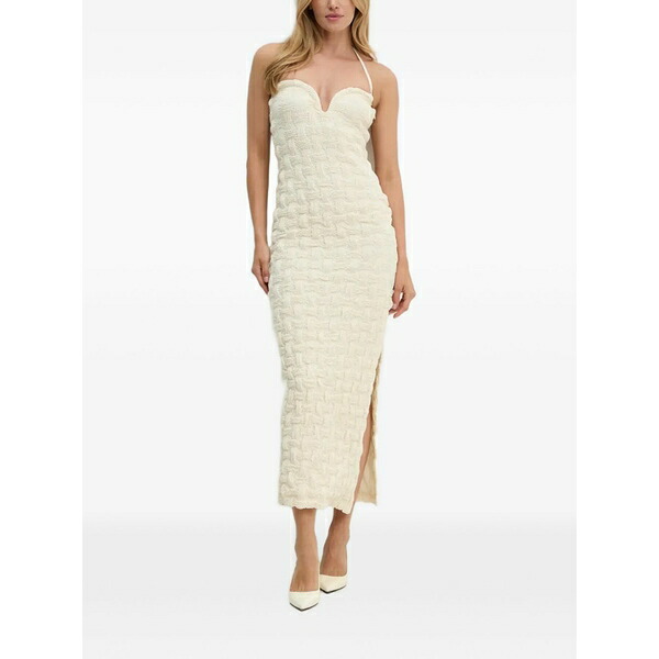 ナヌーシュカ レディース 衣裳 トップス Textured halterneck dress Neutrals