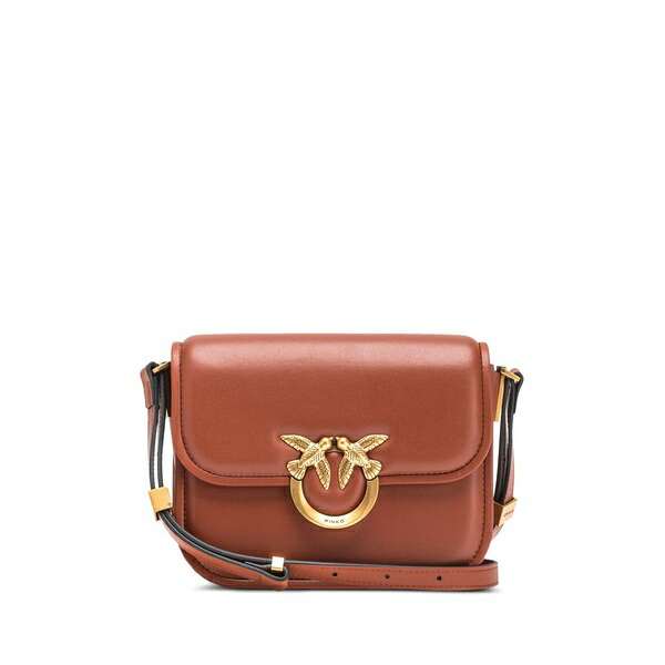 ピンコ レディース ショルダーバッグ 御徒面子 Love birds shoulder bag Brown