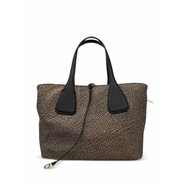ボルボネーゼ レディース ショルダーバッグ 御徒面子 Printed shoulder bag Black