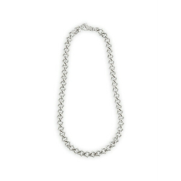 エマニュエレ ビコッキ メンズ ネックレス・チョーカー アクセサリー Polished sharp-chain necklace Silver｜asty