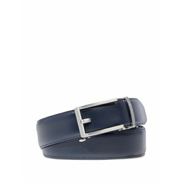 ピークアドロ  メンズ 胴締め 佩び物 No-holes adjustable leather belt Blue