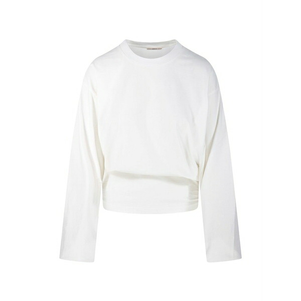 ご機嫌冷やりとした レディース ティーシャツ トップス Long-sleeve t-shirt White
