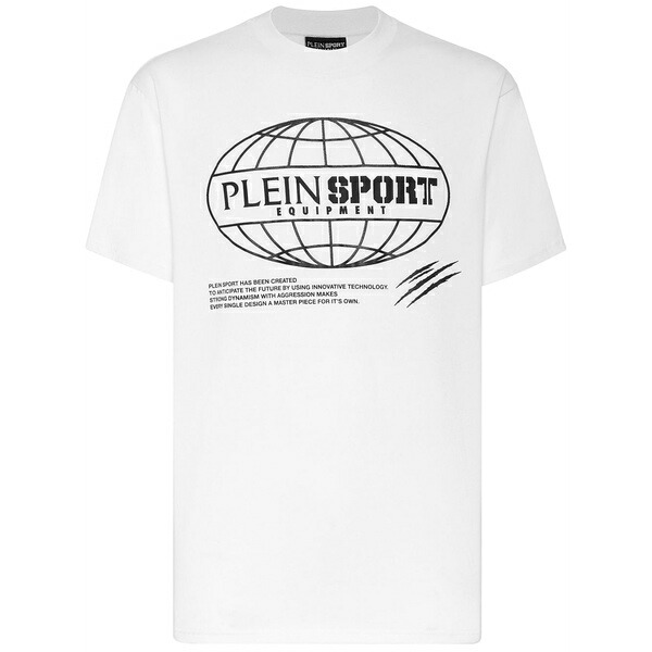 プレインスポーツ メンズ Tシャツ トップス Ss global express edition graphic-print t-shirt White｜asty