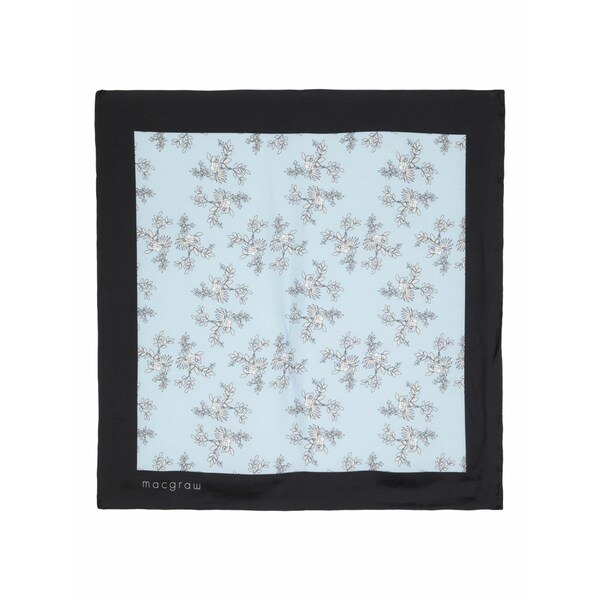 マッグロー レディース えり巻き・袈裟・えり巻き 付属物 Floral-print silk scarf Blue