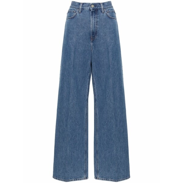 トーテム レディース ジーンズズボン下 ボトムス High-rise wide-leg jeans  Blue