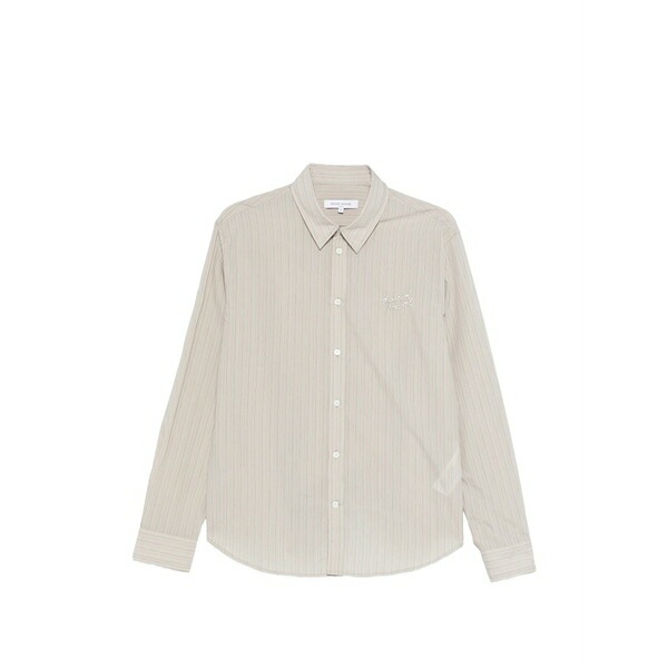 棲み家 狐狸 メンズ プルオーバー トップス Stripe-pattern shirt Neutrals