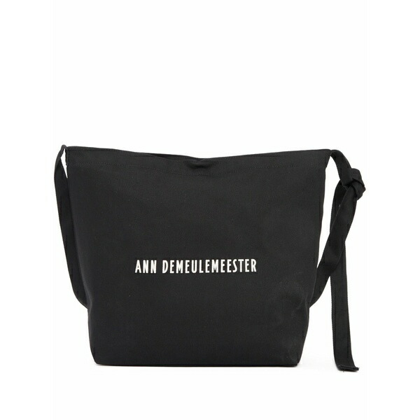 アン ドゥムルメステール メンズ ショルダーバッグ 御徒面子 Cotton shoulder bag Black