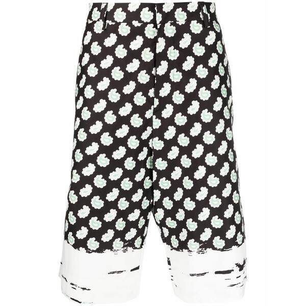エトロ メンズ 心地好いズボン下 ボトムス Paisley-print bermuda shorts Black